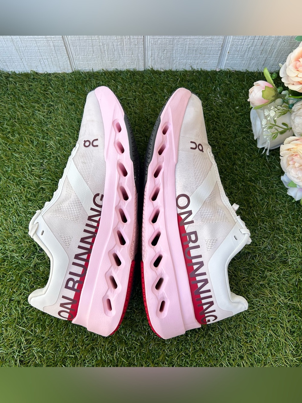 ON Cloudsurfer Next Peony | Ivory WOMEN size 7.5 gently used - Picture 8 of 16